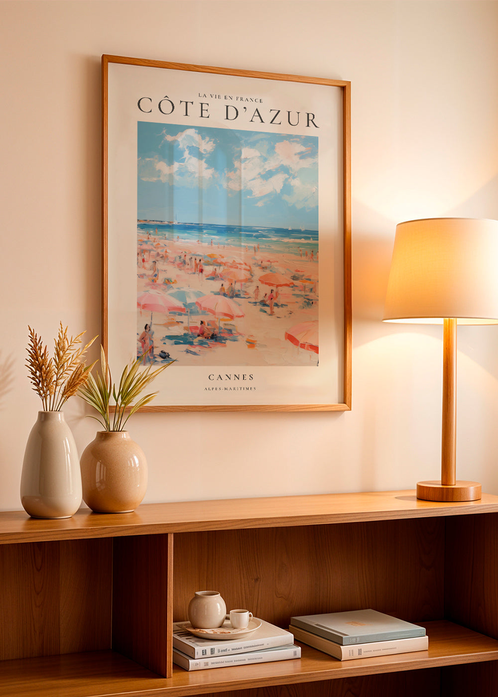 Reseaffisch Côte d'Azur: Cannes strandillustration