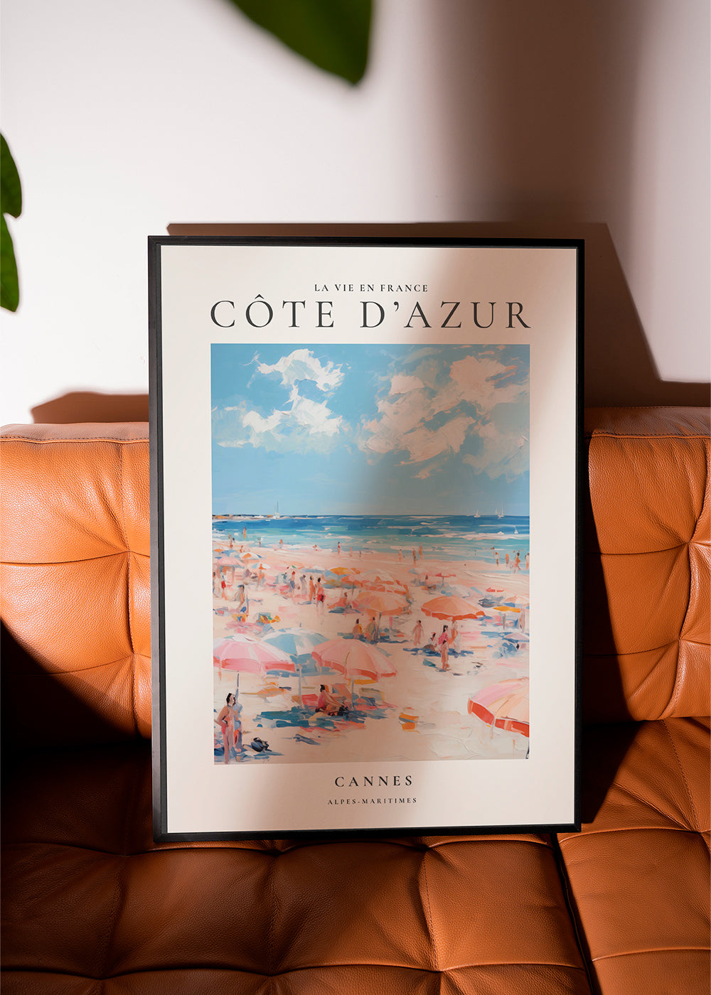 Reseaffisch Côte d'Azur: Cannes strandillustration