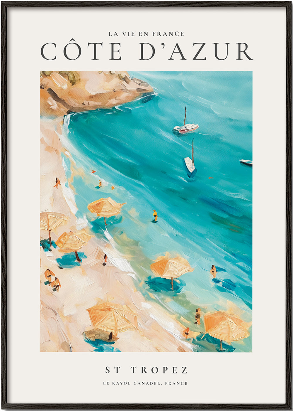Reseaffisch Strand St Tropez