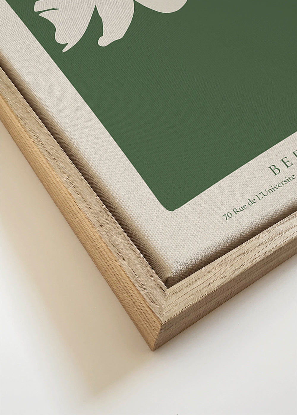 Botanisk poster Les Fleurs i grönt fält