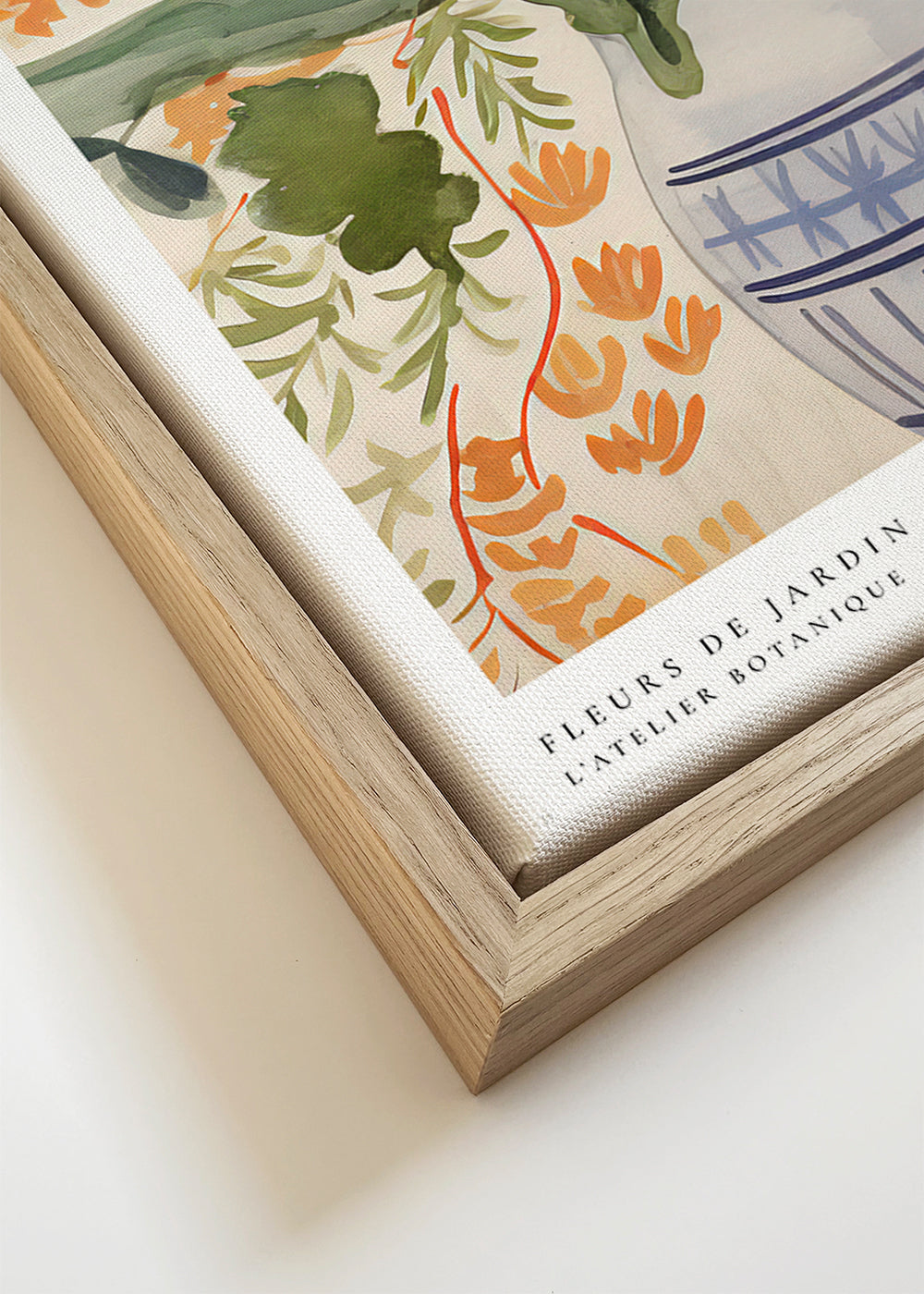 Botanisk poster: akvarellbukett i vas