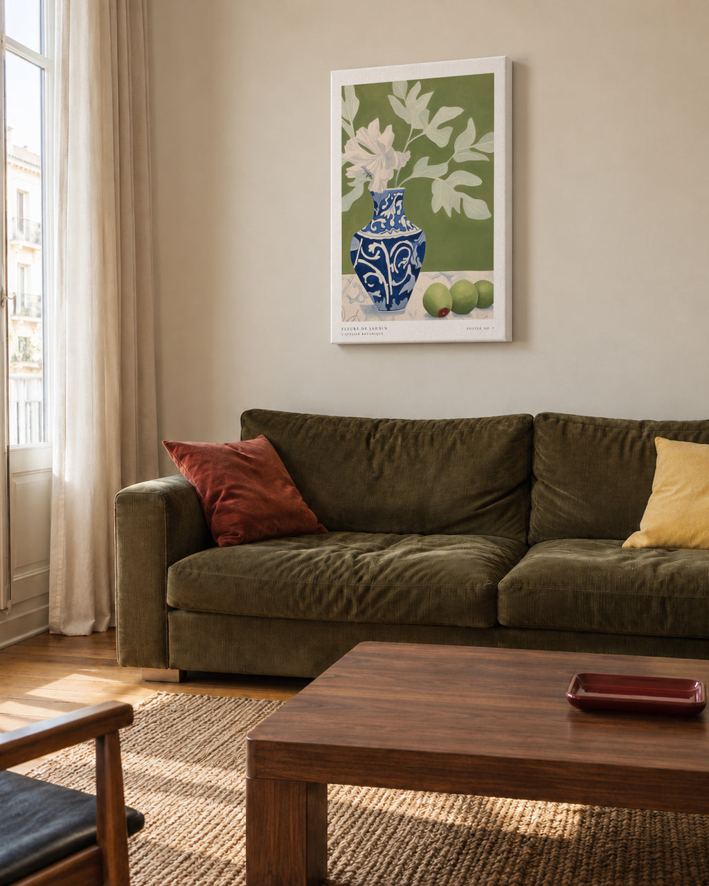 Fleurs de Jardin - Poster No. 7 - Unframed canvas in an interior