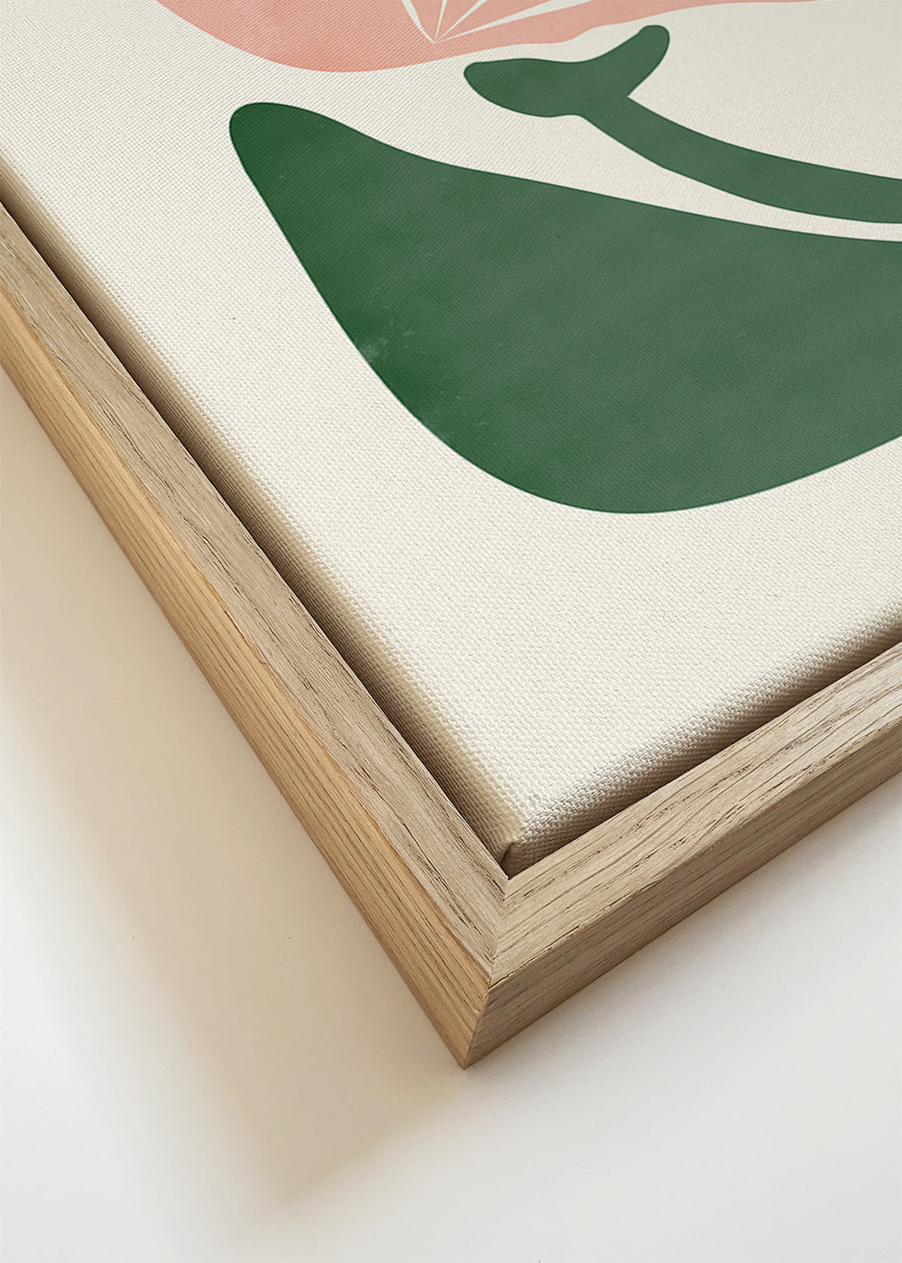 Botanisk poster rosa och grön minimal