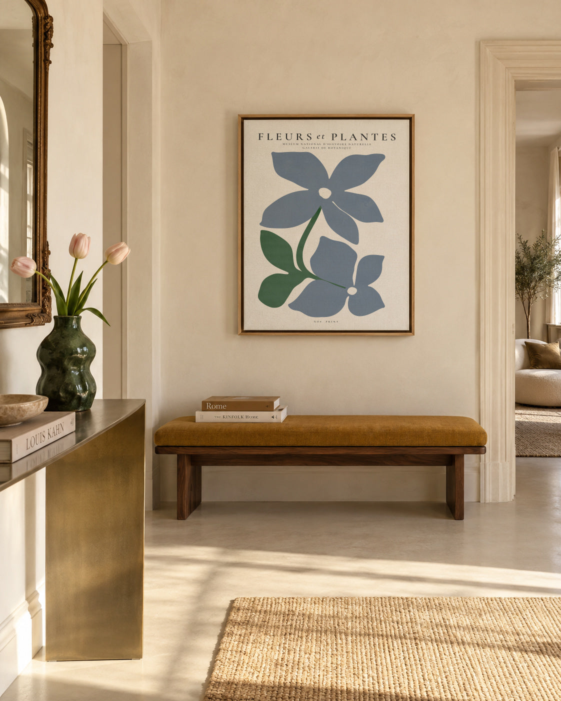 Botanical, Fleurs et plantes - Poster No. 4 - Framed canvas in an interior