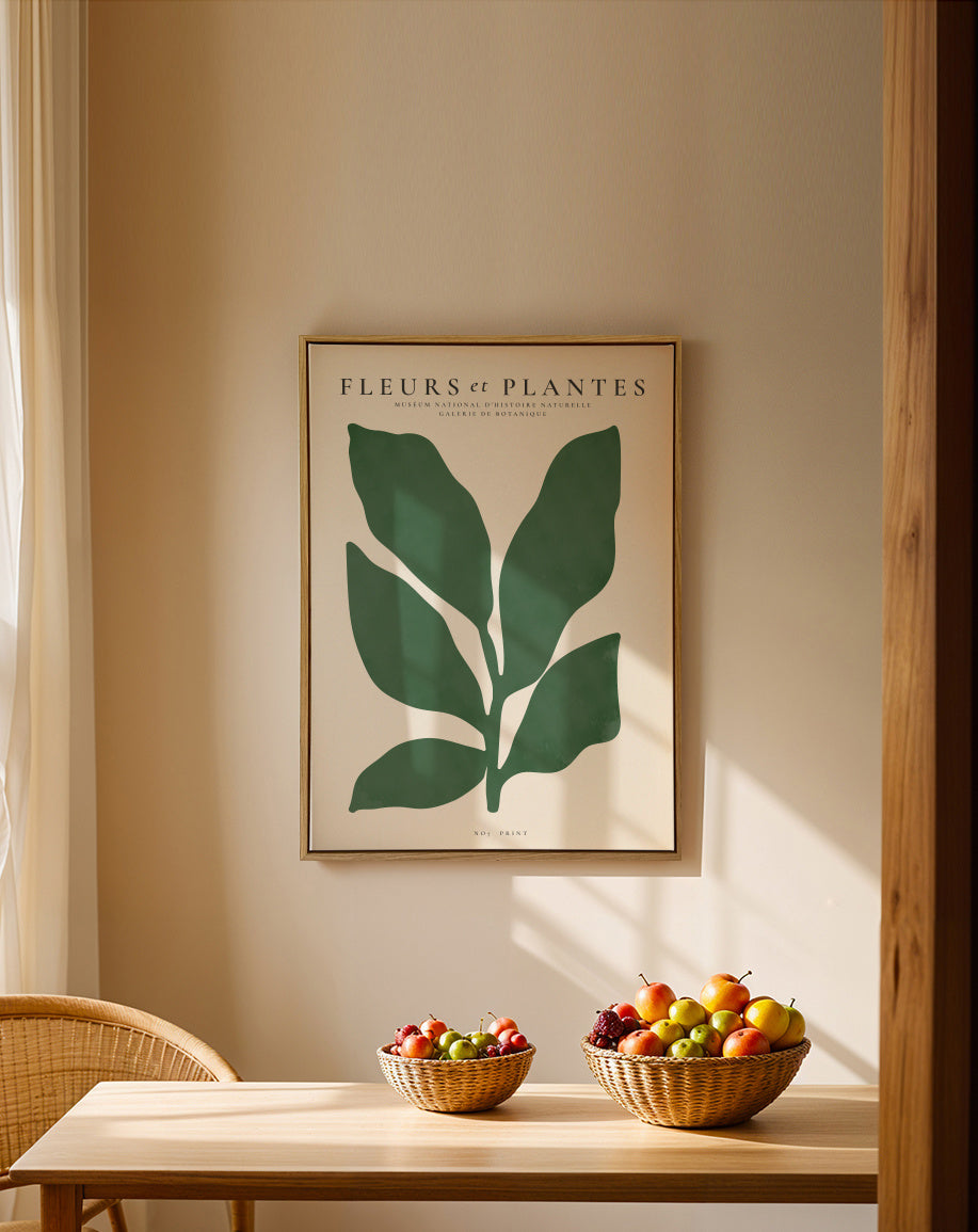 Botanical, Fleurs et plantes - Poster No. 7 - Framed canvas in an interior