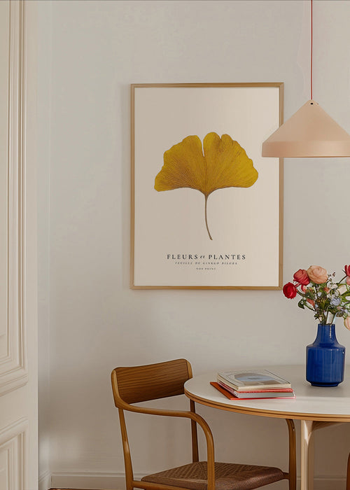 Botanisk poster | Gul ginkgo-blad