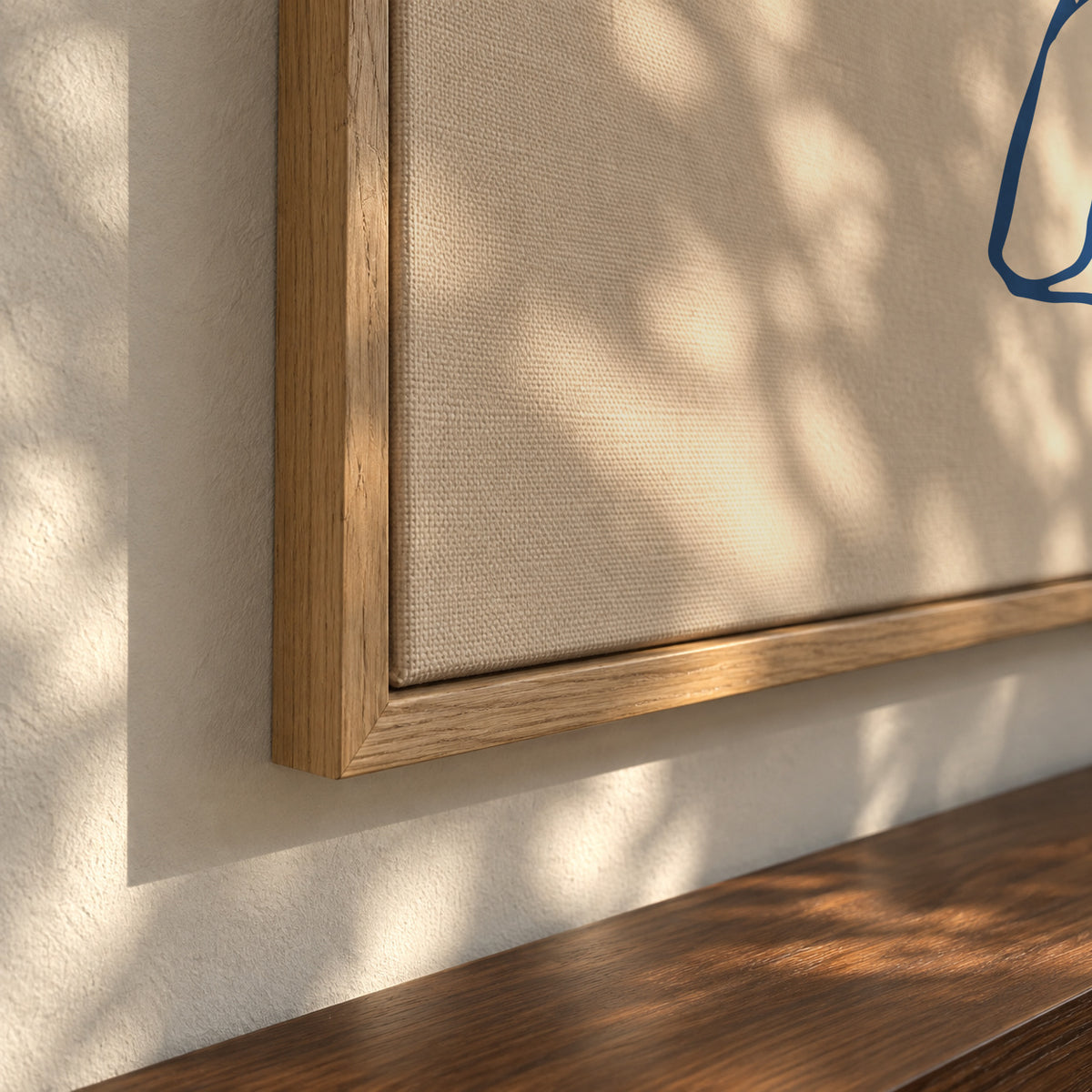 Life Simple simple pleasures - Bonjour mon amour - SQUARE - Framed canvas detail