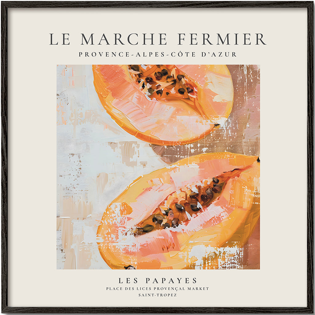 Kökskonst Papaya franskt poster
