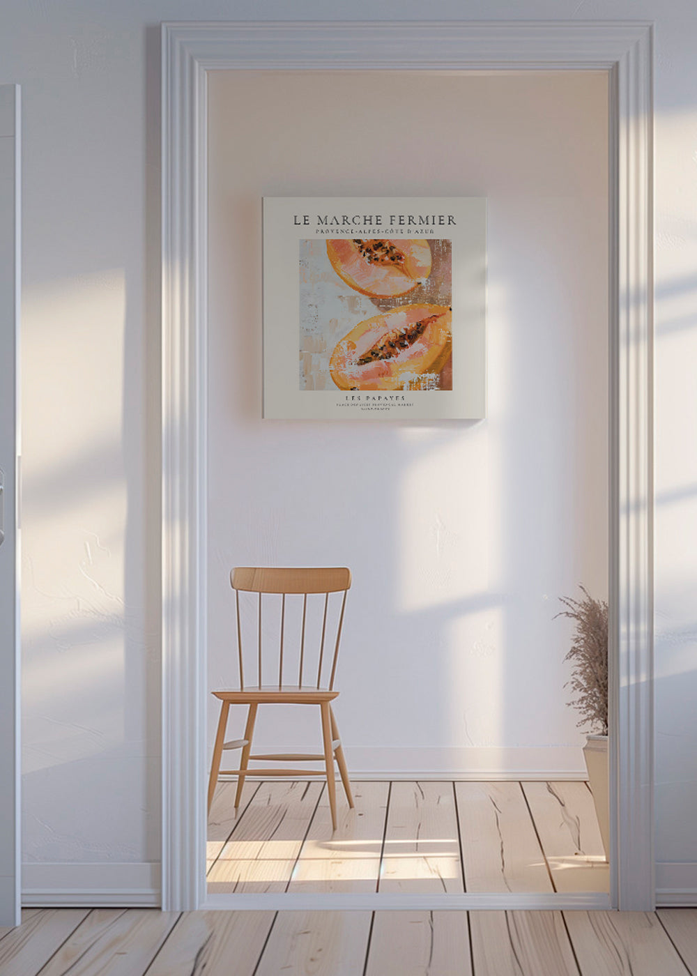 Kökskonst Papaya franskt poster