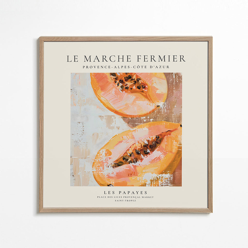 Kökskonst Papaya franskt poster