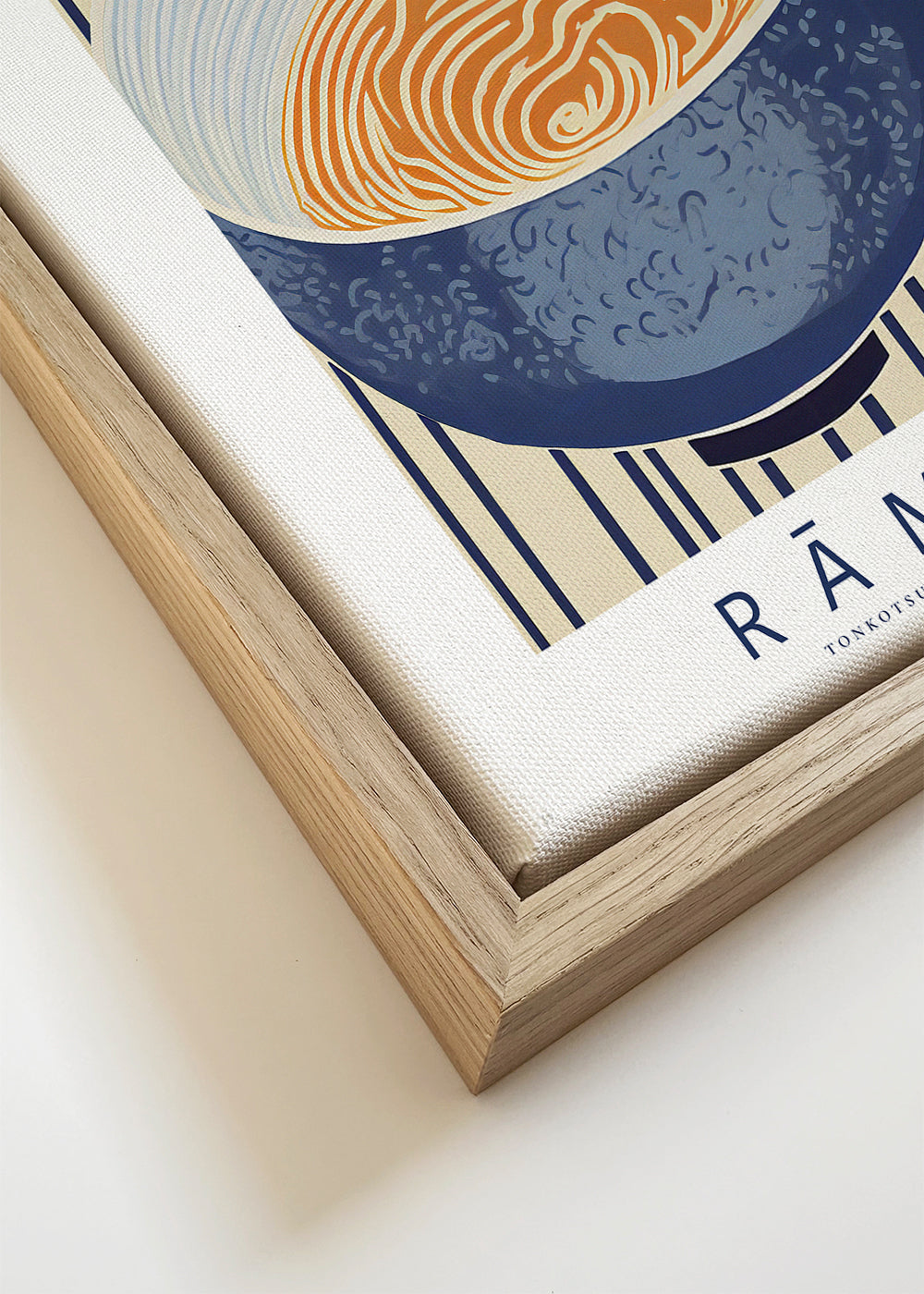 Kökskonst Ramen-illustration blå och orange