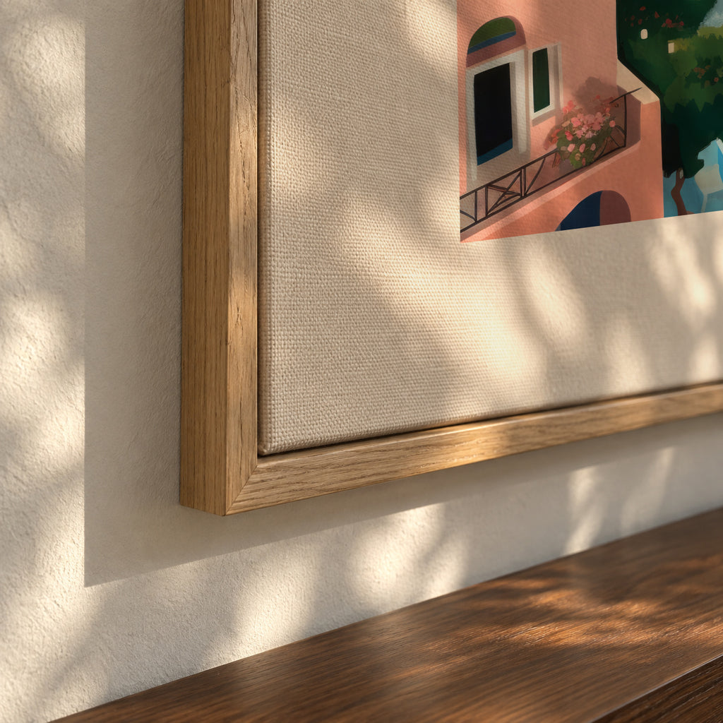 Santorini, Greece - SQUARE - Framed canvas detail