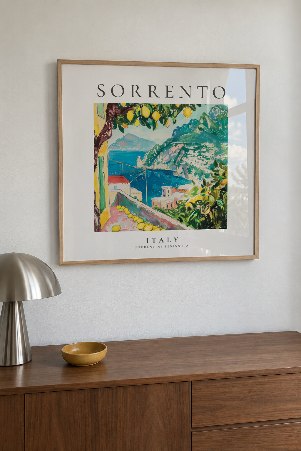 Sorrento, Italy - SQUARE - Framed poster in an interior
