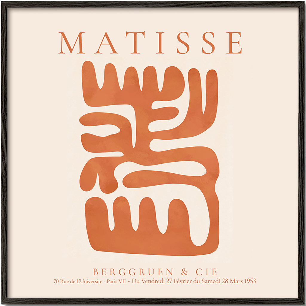 Abstrakt konst Matisse-inspirerade orange urklipp