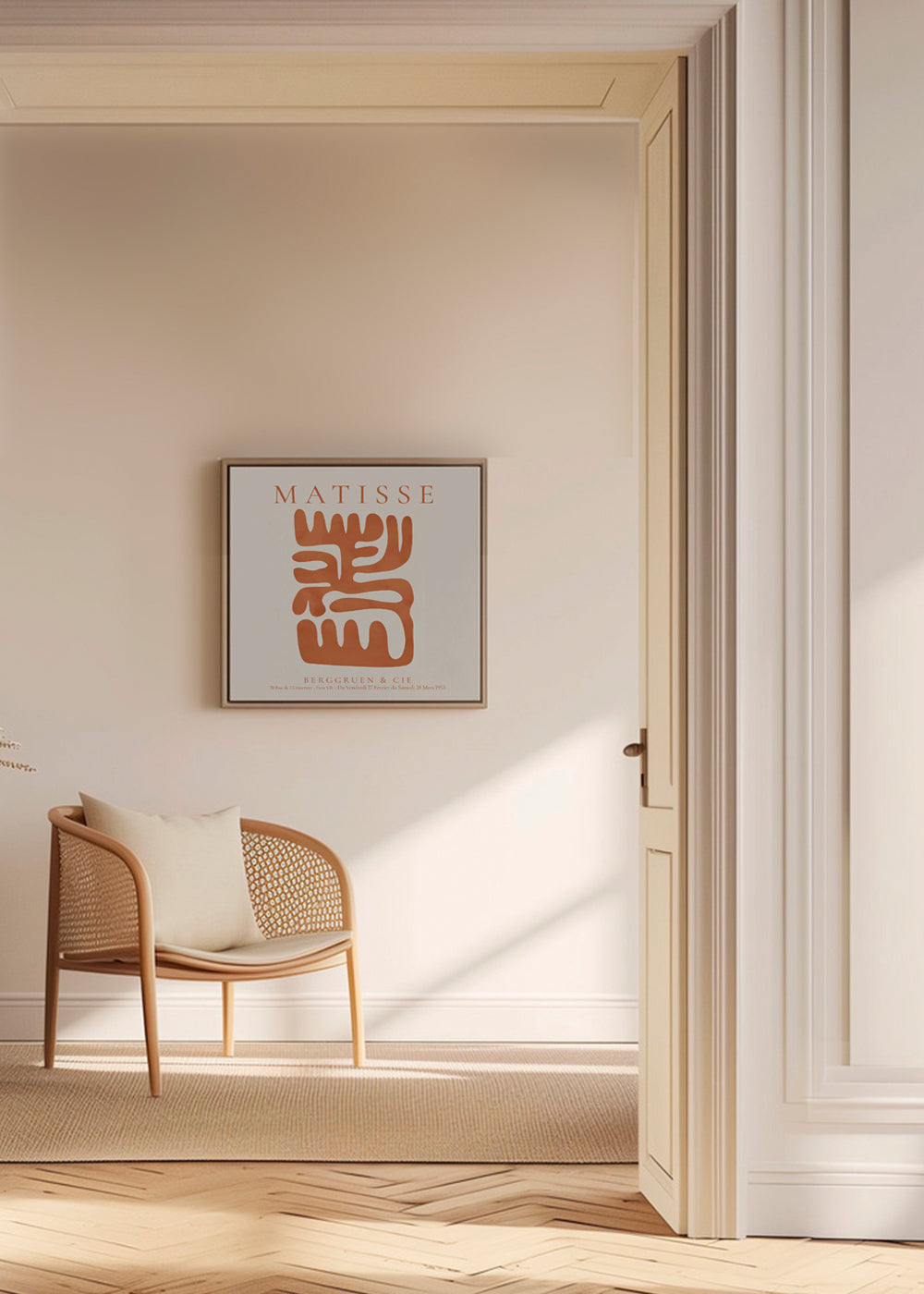 Abstrakt konst Matisse-inspirerade orange urklipp