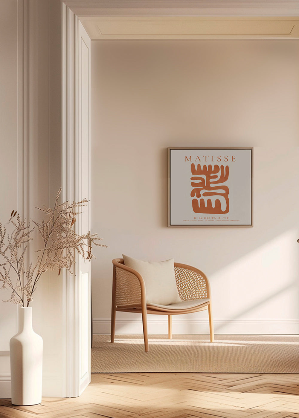 Abstrakt konst Matisse-inspirerade orange urklipp