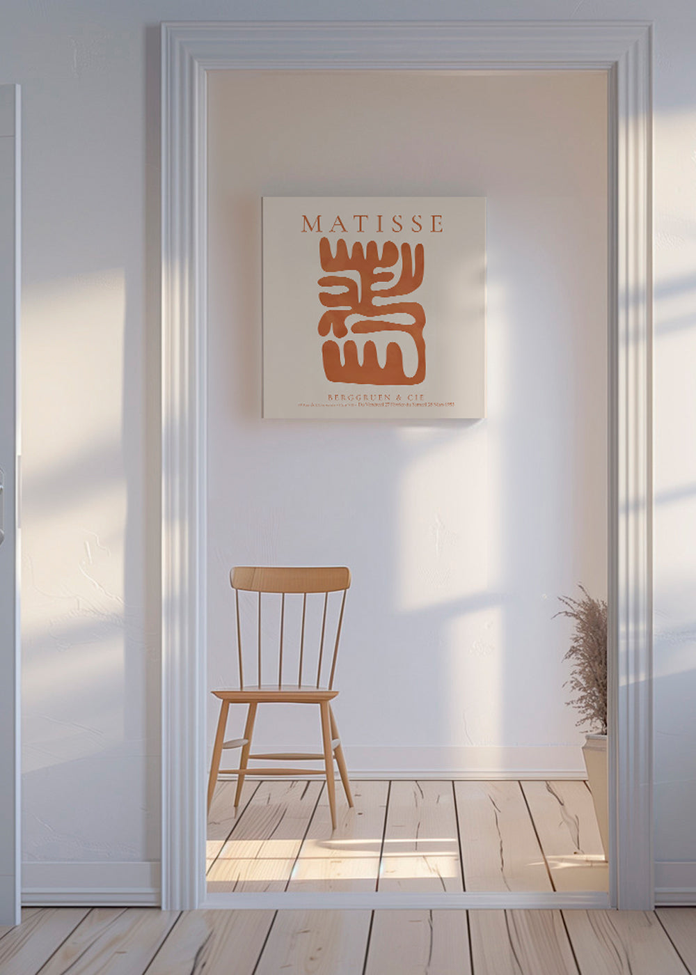 Abstrakt konst Matisse-inspirerade orange urklipp