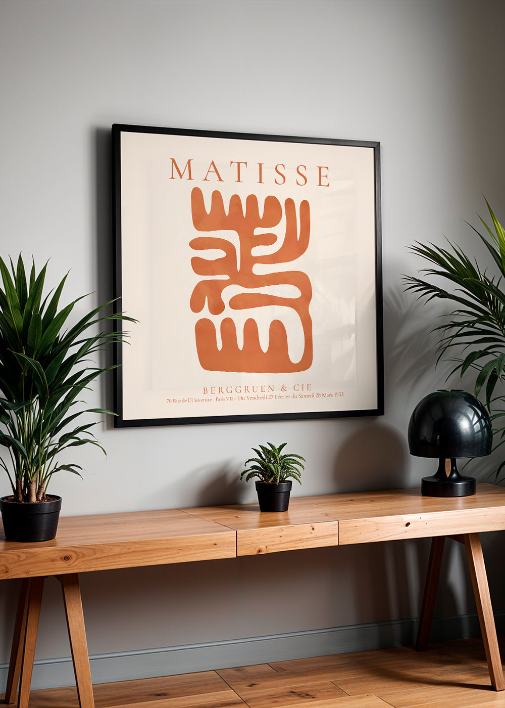 Abstrakt konst Matisse-inspirerade orange urklipp