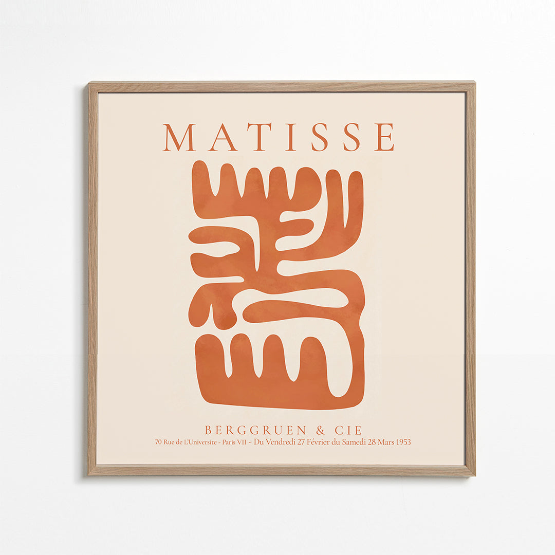 Abstrakt konst Matisse-inspirerade orange urklipp