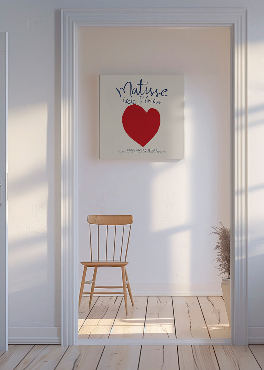Illustration rött hjärta poster