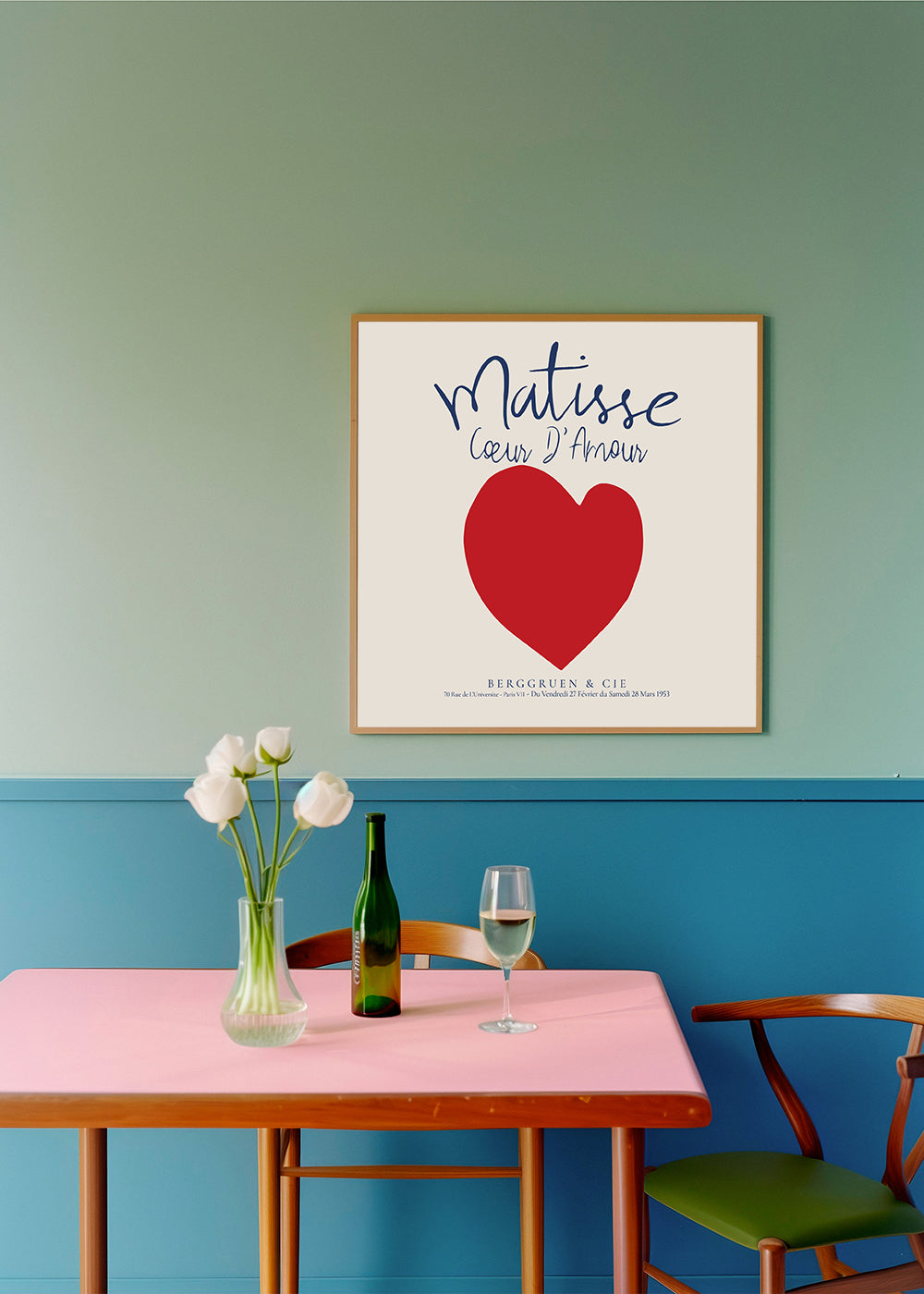 Illustration rött hjärta poster