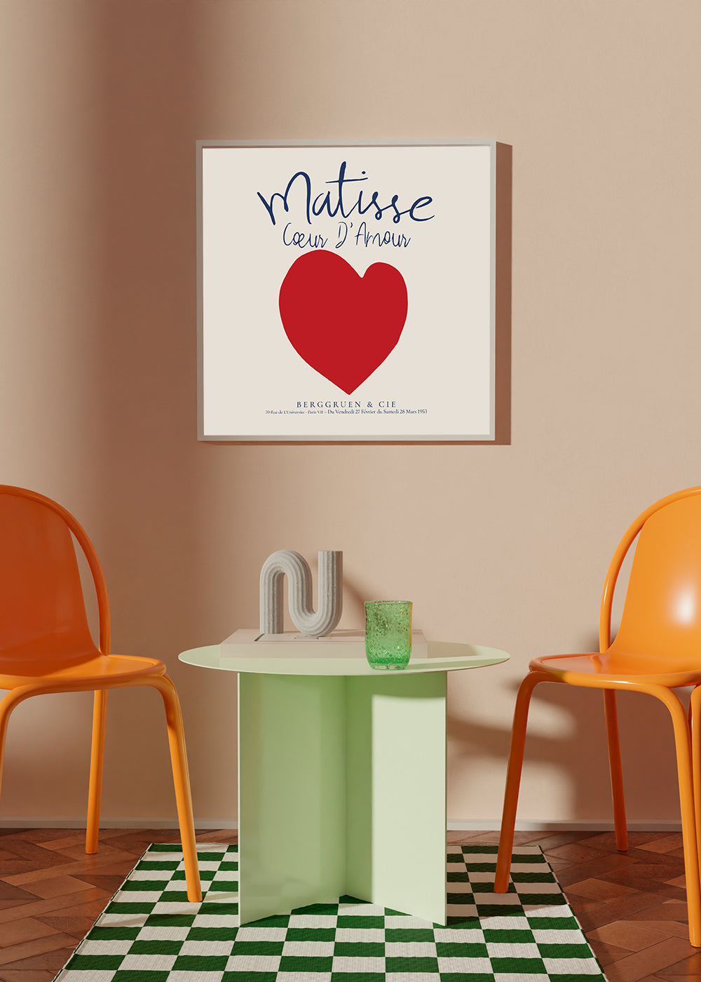 Illustration rött hjärta poster