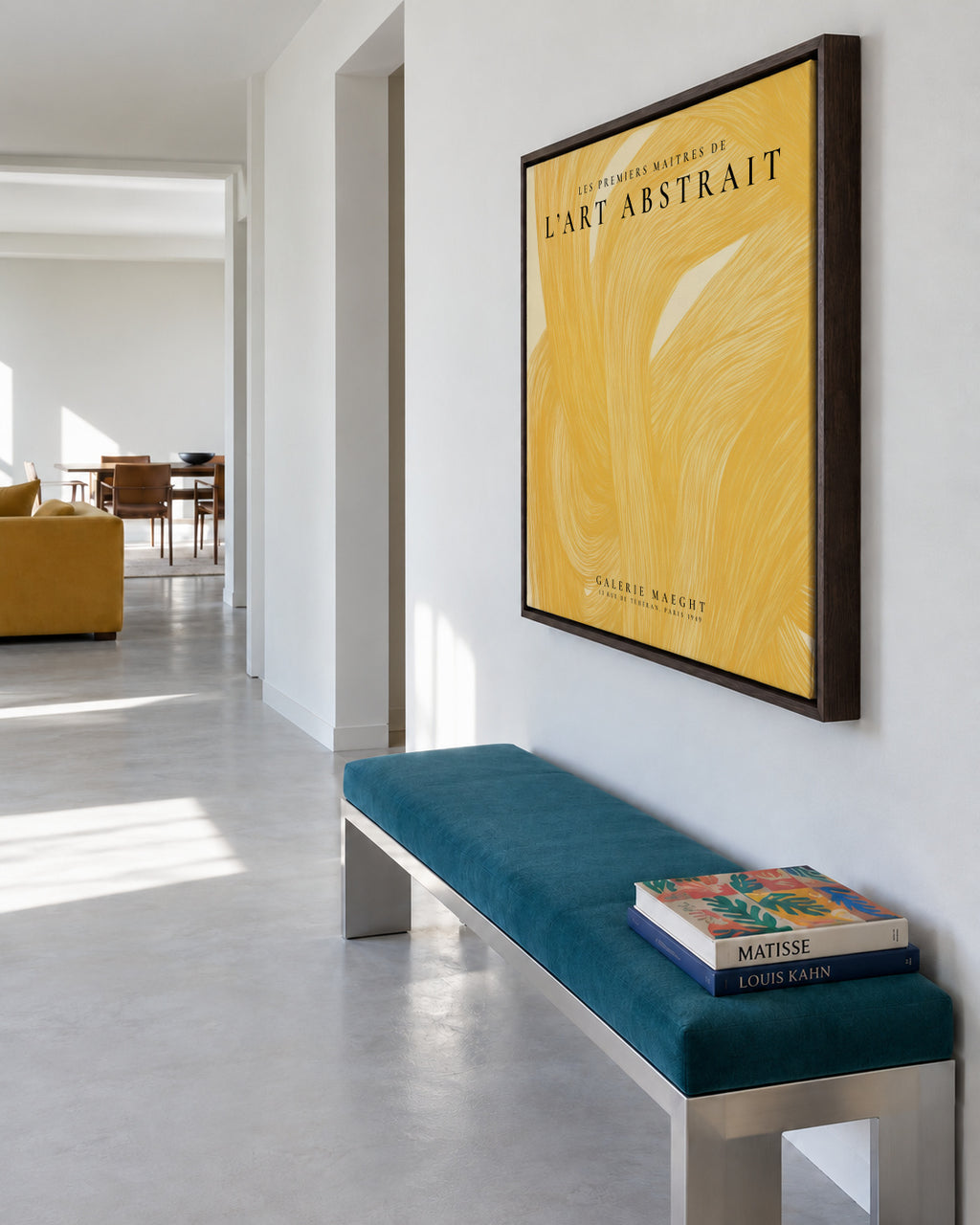 L’Art Abstrait, La Galerie Maeght Exhibition Poster - SQUARE - Framed canvas in an interior
