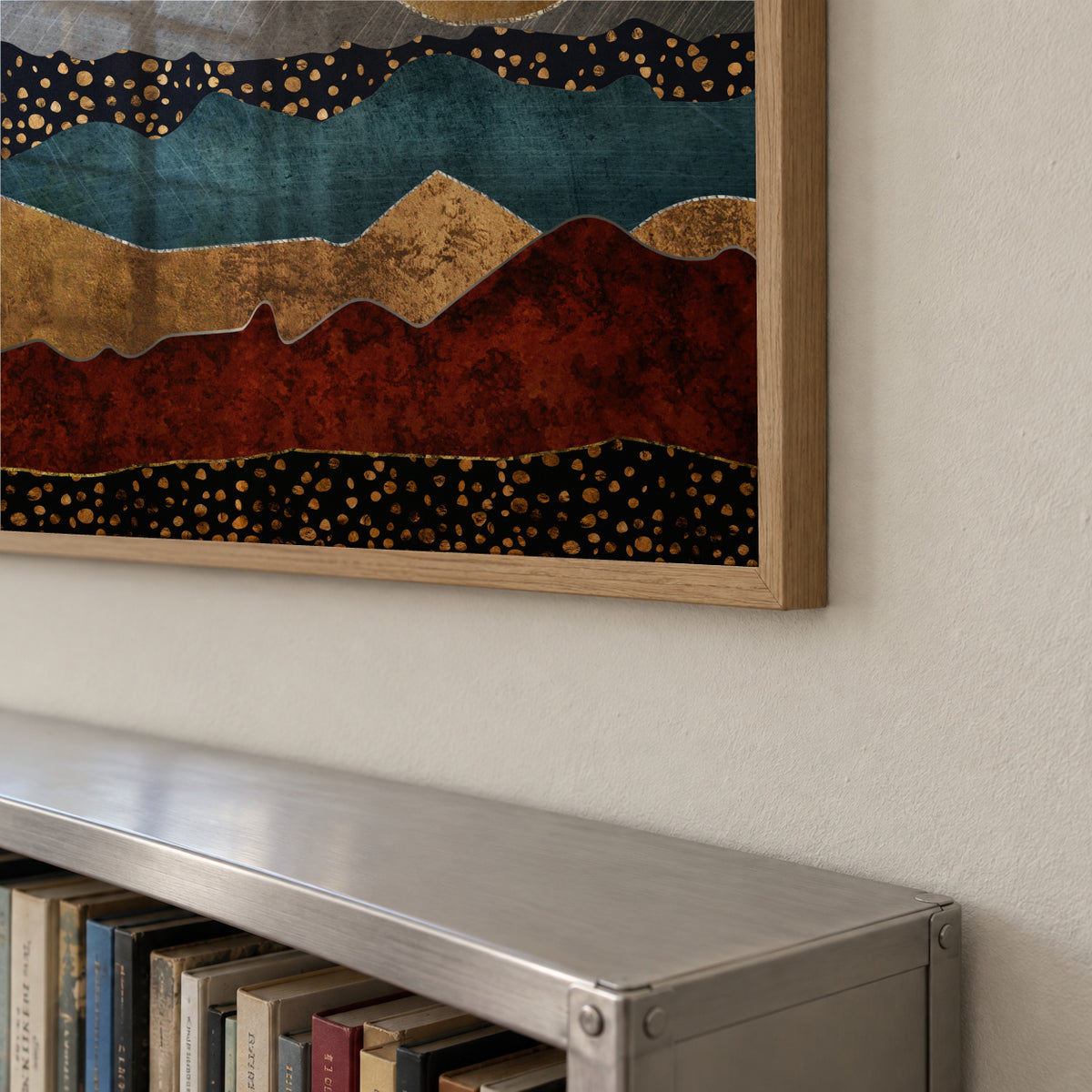 Amber Dusk Square - Framed poster detail