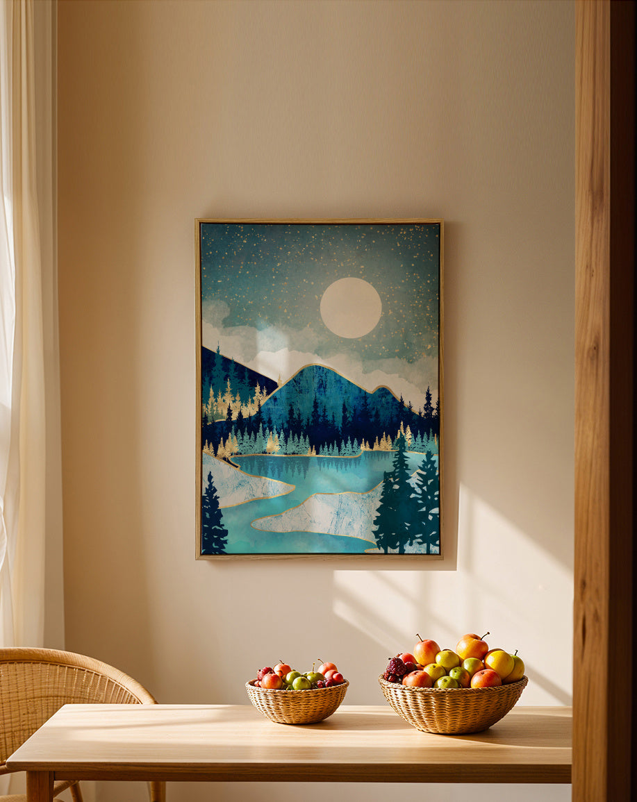 Morning Stars - Framed canvas in an interior