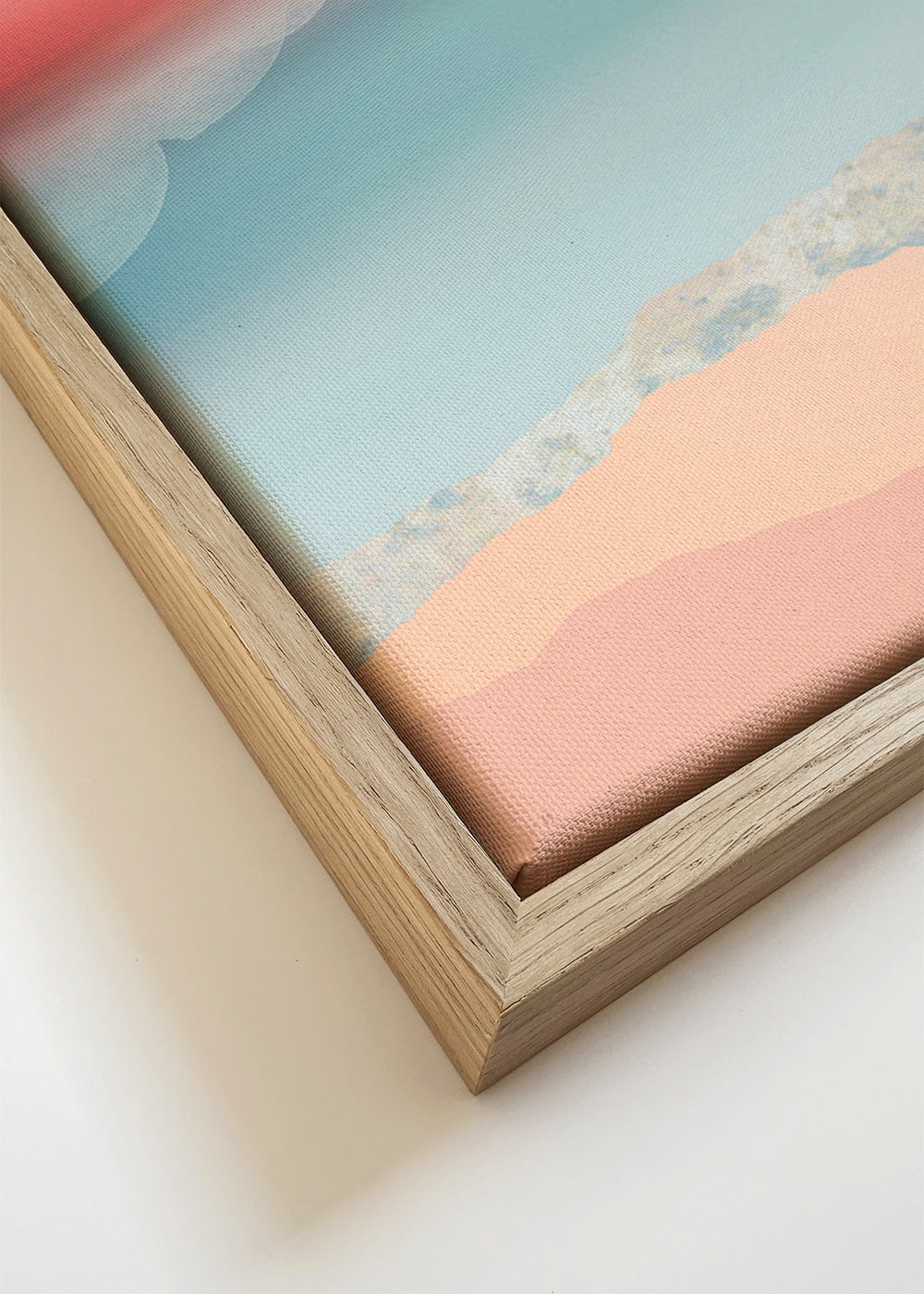 Landskapskonst i pastell med solreflektion