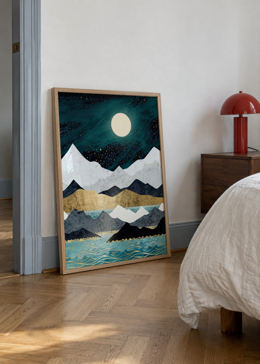 Ocean Stars - Framed poster in an interior