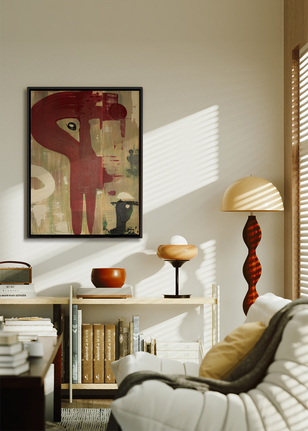 La dictadura - Framed canvas in an interior
