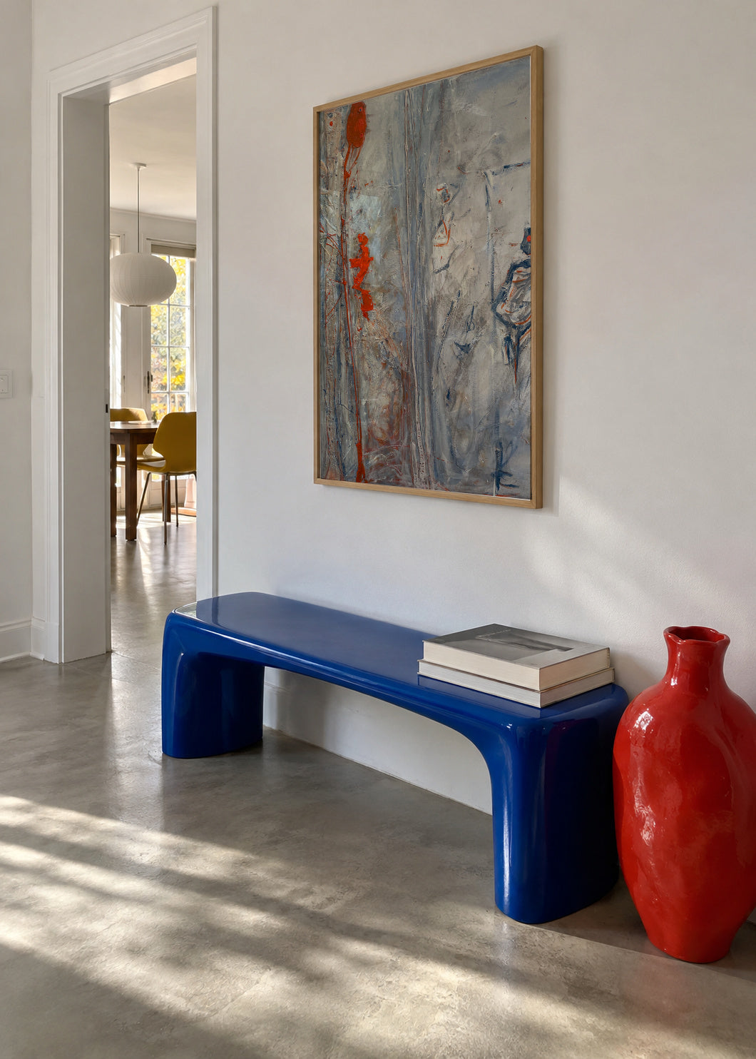 Two worlds - Framed poster in an interior