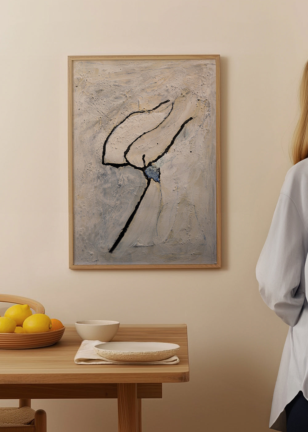 Botanisk poster texturerat blad