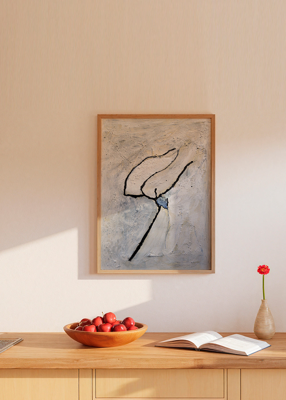 Botanisk poster texturerat blad