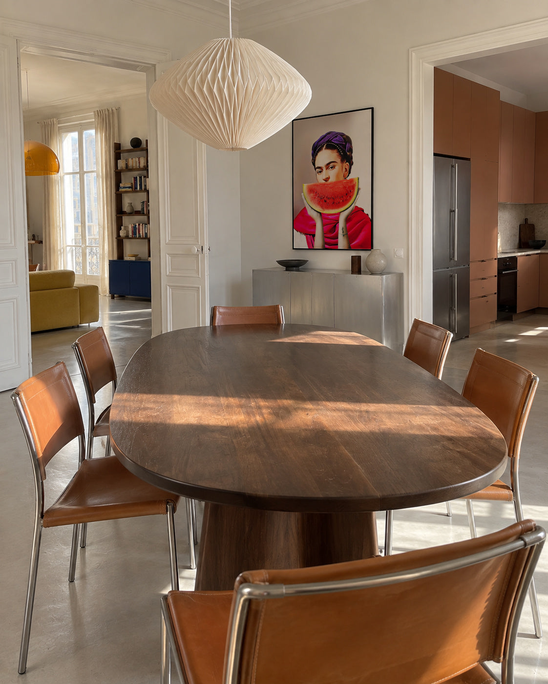 Watermelon Frida - Framed poster in an interior