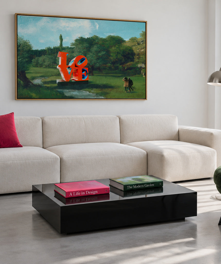 The love found - Framed canvas in an interior