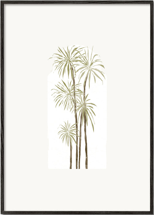 Botanisk affisch med stiliserade palmer
