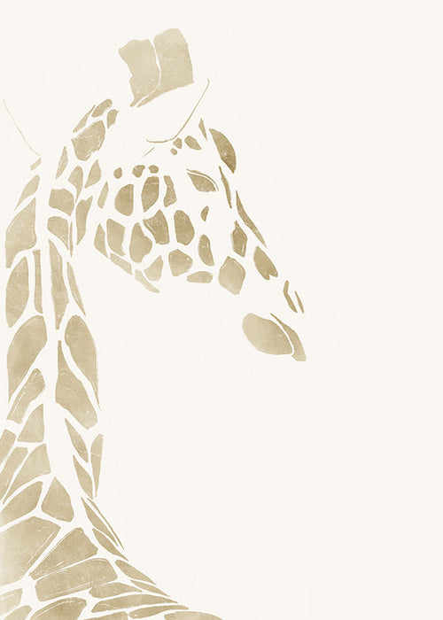 Giraff beige profil poster