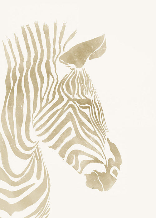 Zebra konst beige minimalistisk