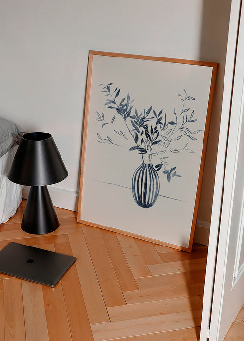Botanisk poster: blå grenar i vas – Product1