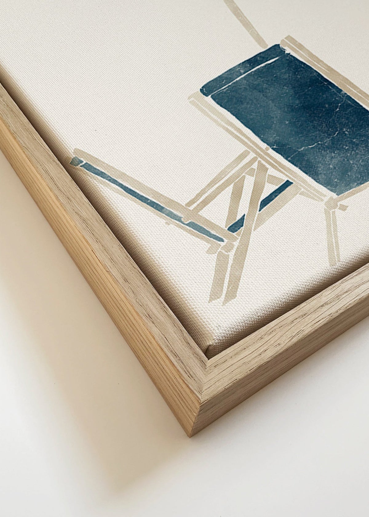 Landskapskonst med parasoll och solstolar – Canvas detail