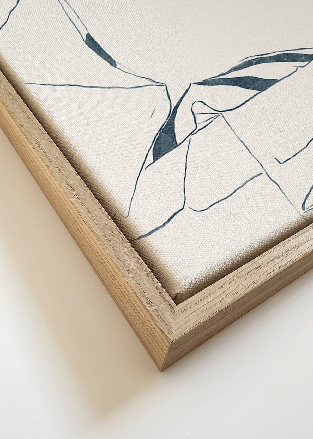 Illustration blå strandparasoller minimalistisk – Canvas detail
