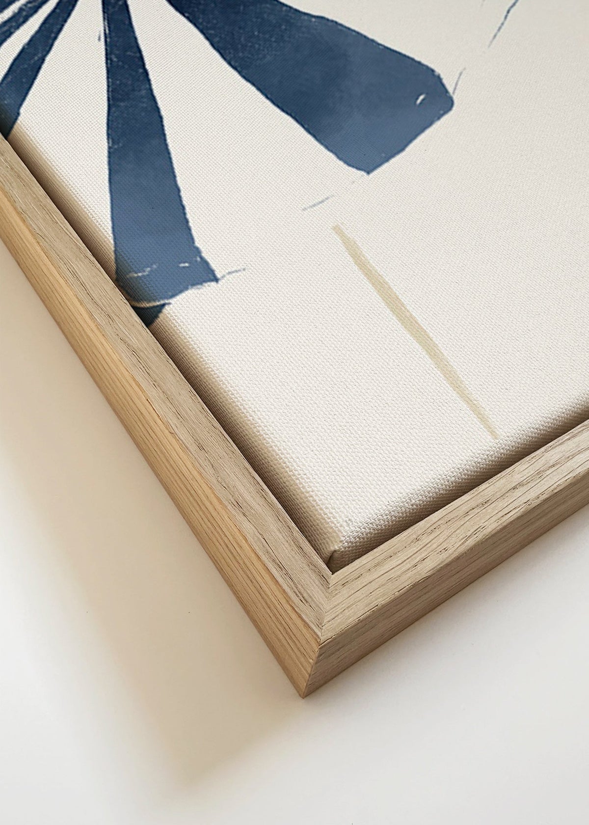 Landskapskonst med minimalistiska strandparasoller – Canvas detail