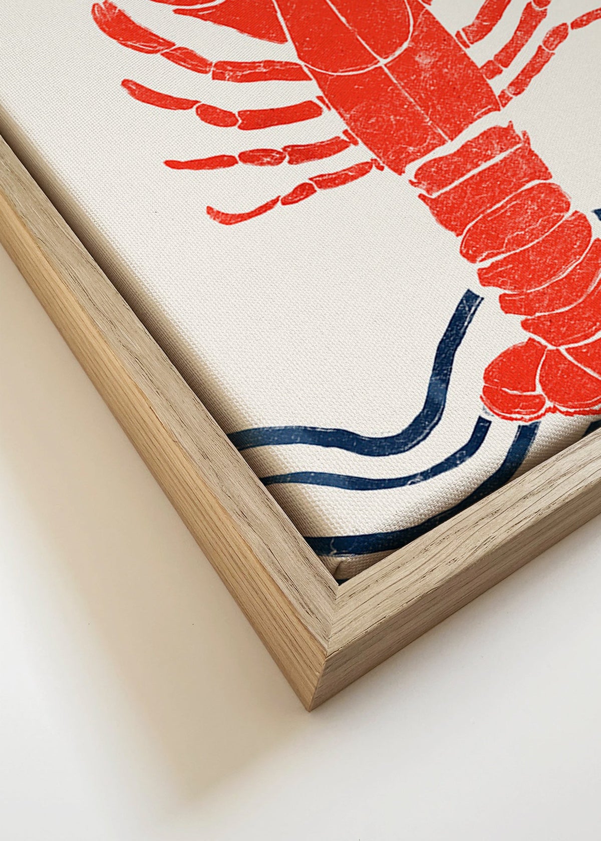 Kökskonst: röd hummer tryck – Canvas detail