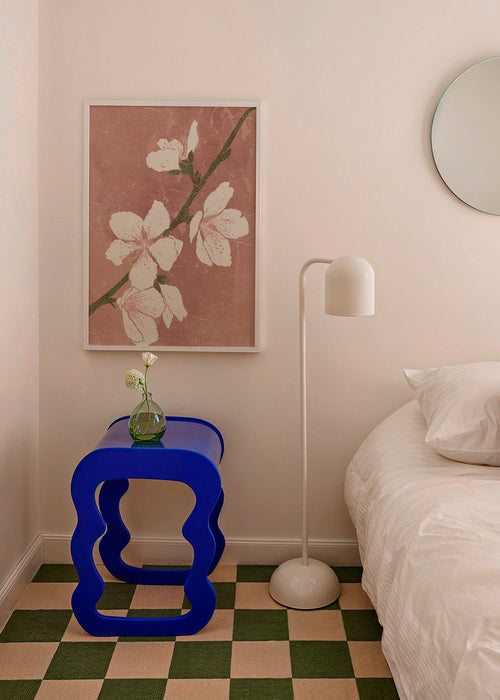 Botanisk poster med blomma på rosa bakgrund – Product1