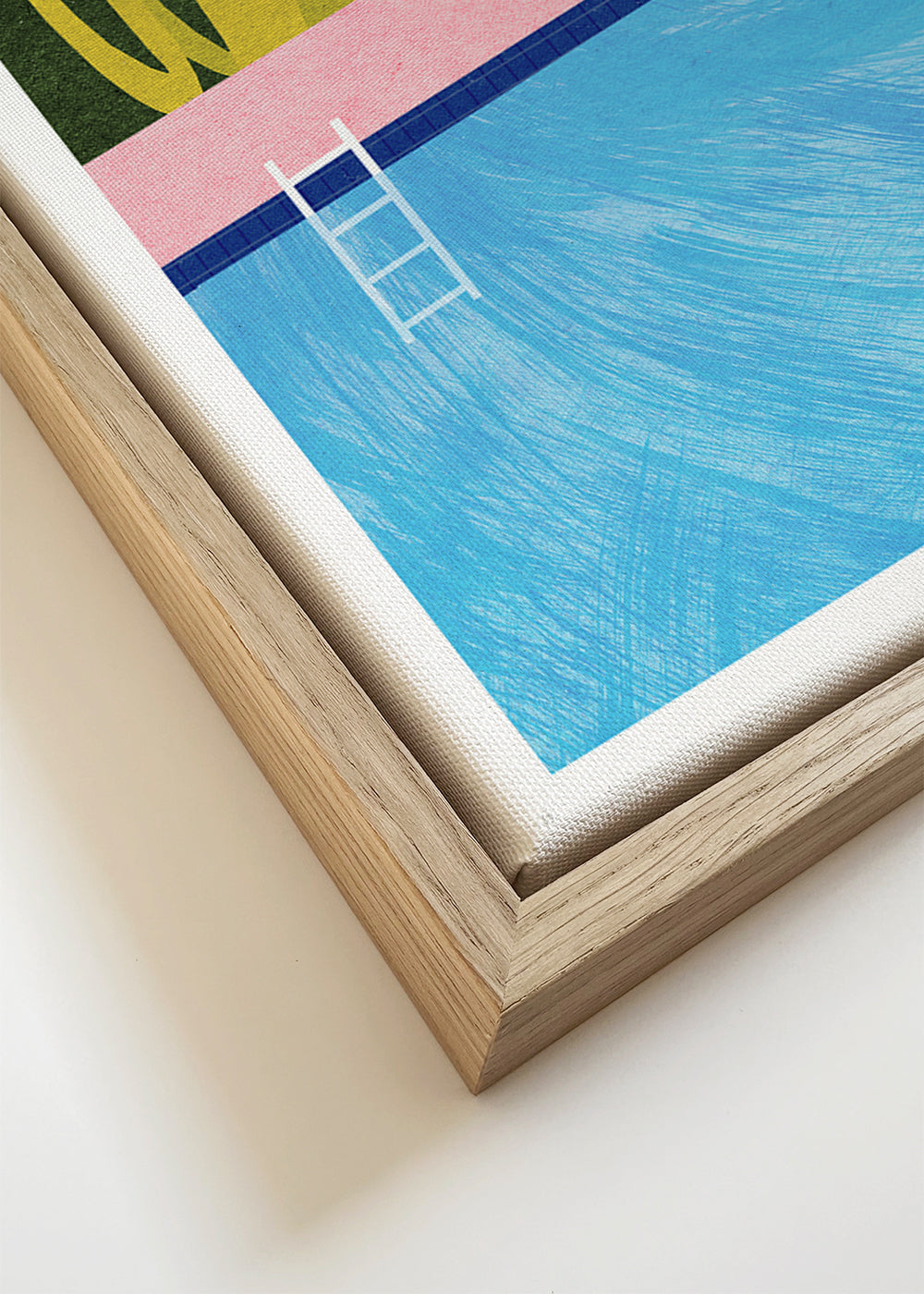 Illustration pool vid havet