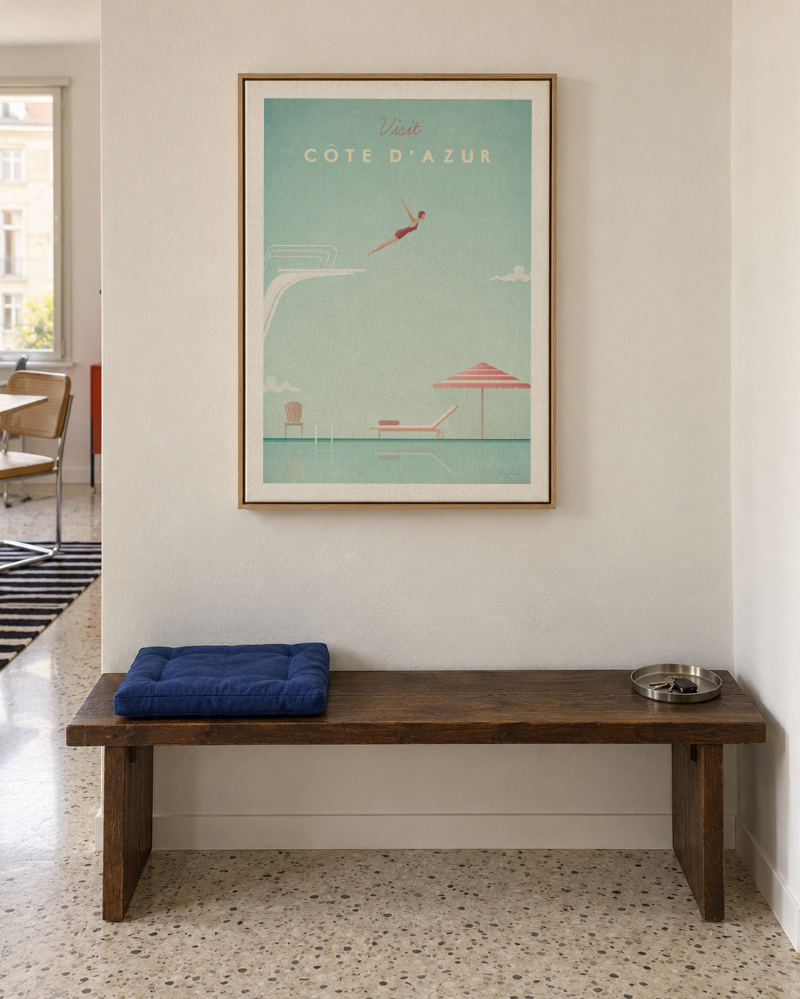 Cote d'Azur - Framed canvas in an interior