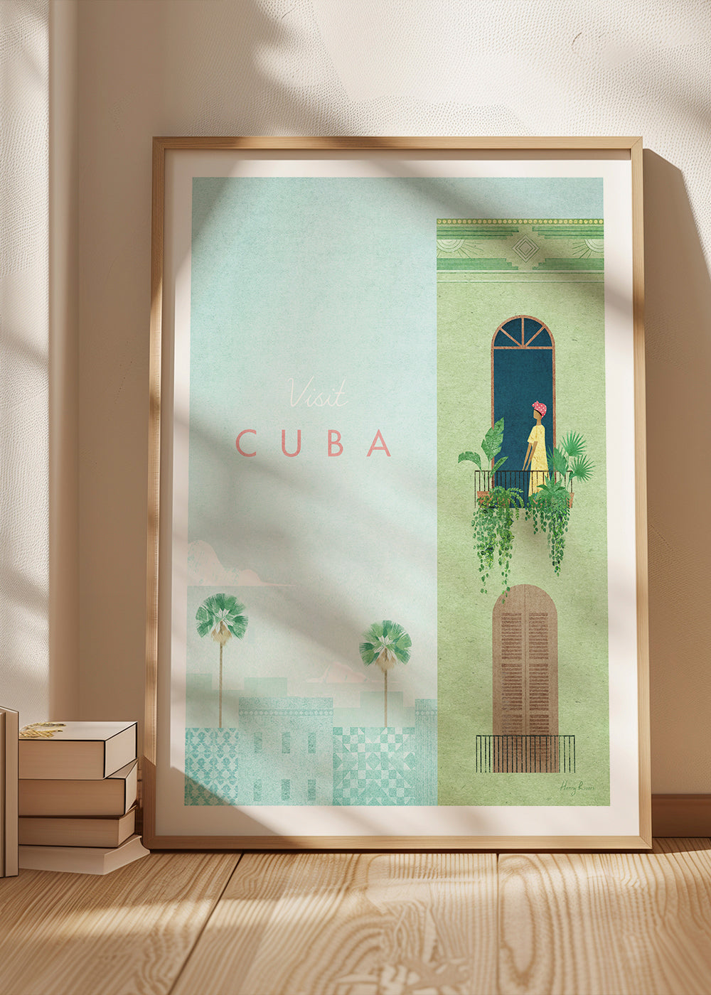 Reseaffisch: Kuba balkongillustration