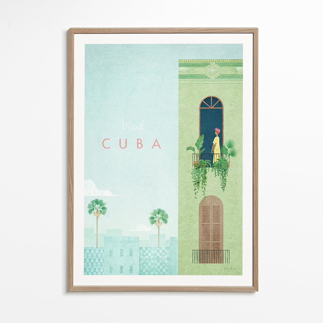 Reseaffisch: Kuba balkongillustration